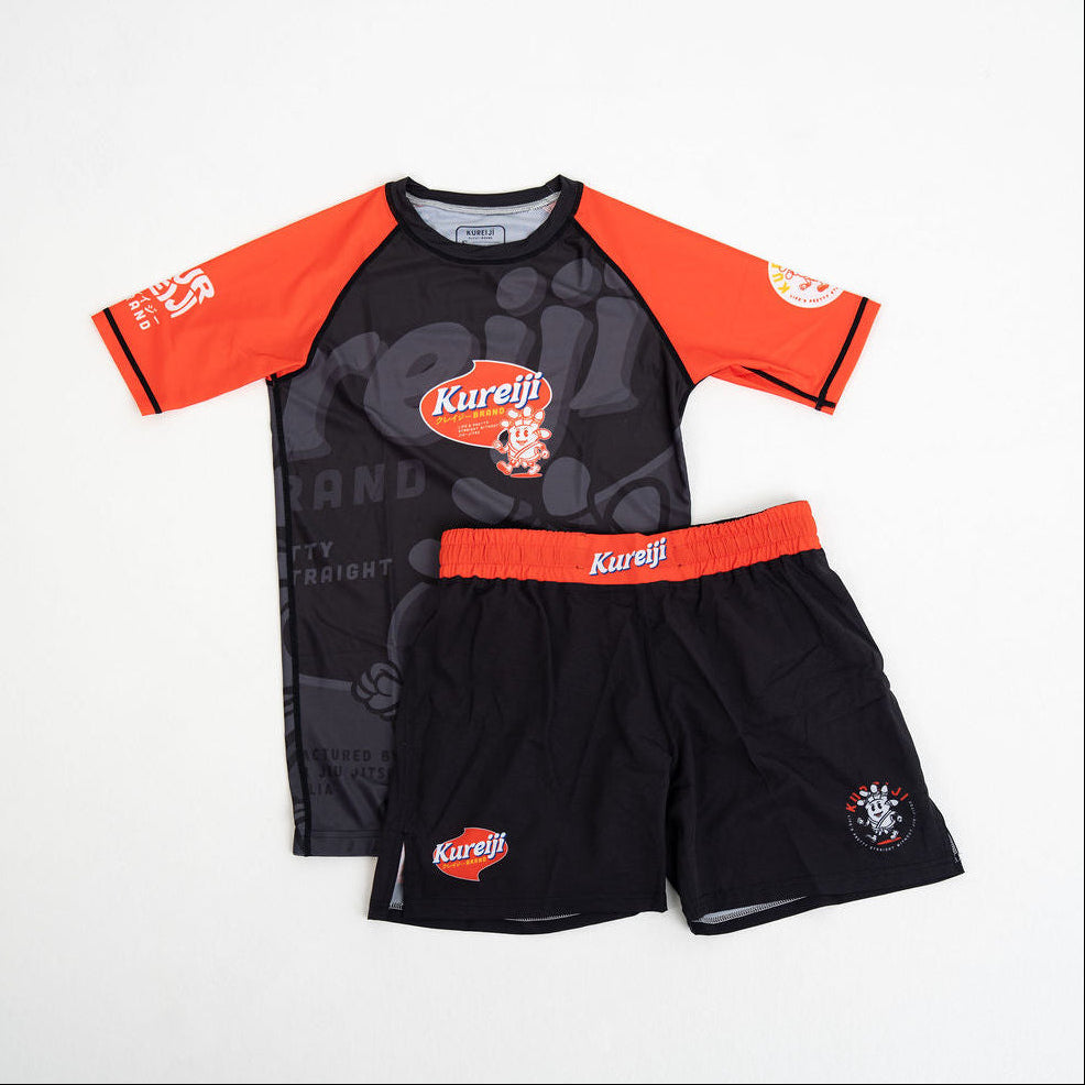 Kureiji Short Sleeve BJJ Rashguard - Twisted Fingers - Cheese