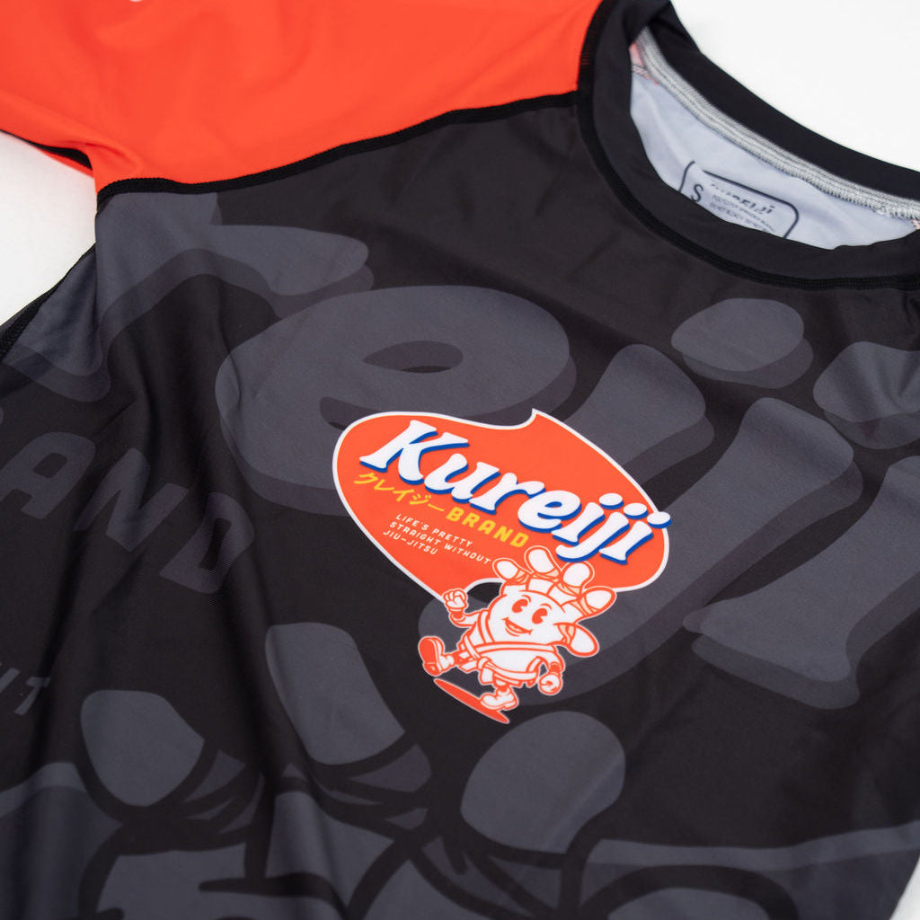Kureiji Short Sleeve BJJ Rashguard - Twisted Fingers - Cheese