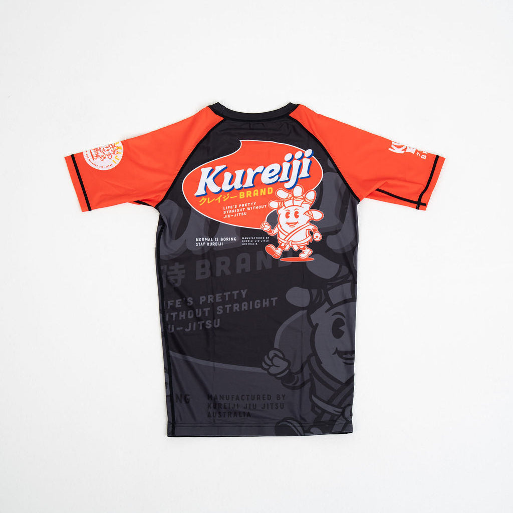 Kureiji Short Sleeve BJJ Rashguard - Twisted Fingers - Cheese