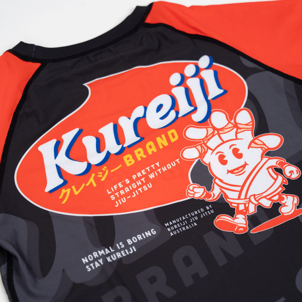 Kureiji Short Sleeve BJJ Rashguard - Twisted Fingers - Cheese
