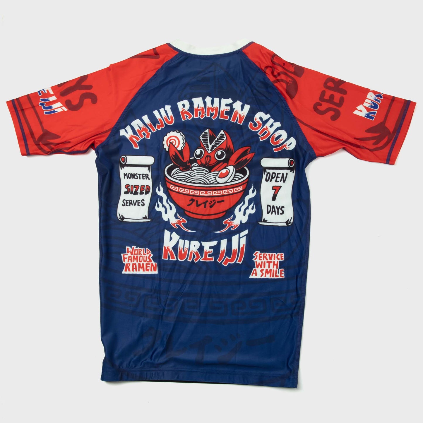 Kureiji BJJ Short Sleeve Rashguard - Kaiju Rooster Ramen