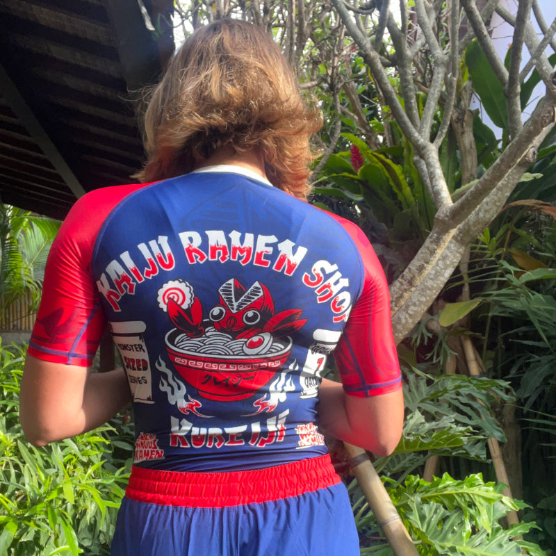 Kureiji BJJ Short Sleeve Rashguard - Kaiju Rooster Ramen