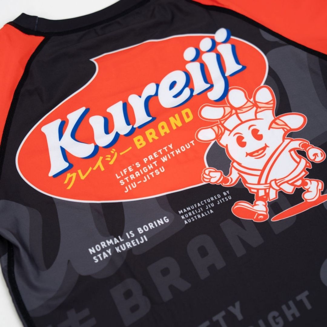 Kureiji Kids Short Sleeve Rashguard -Twisted Fingers Cheese