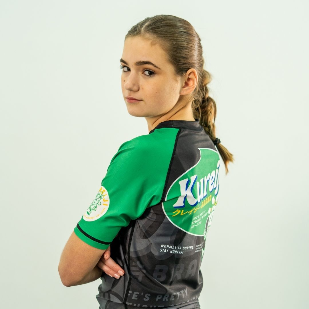 Kureiji Short Sleeve BJJ Rashguard -Twisted Fingers - Chicken