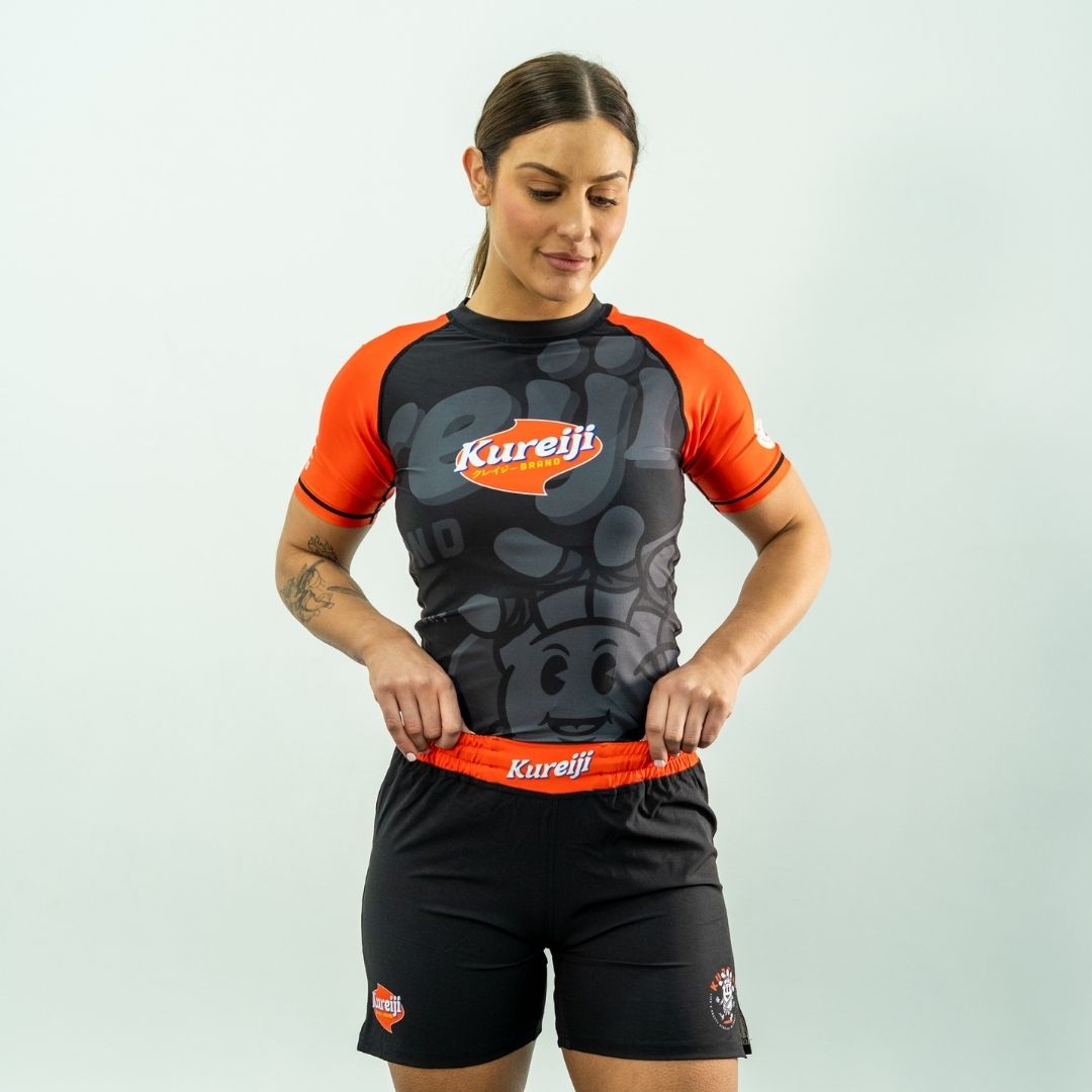 Kureiji Short Sleeve BJJ Rashguard - Twisted Fingers - Cheese