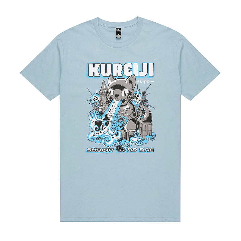 Kureiji Tee Catzilla - Light Blue S