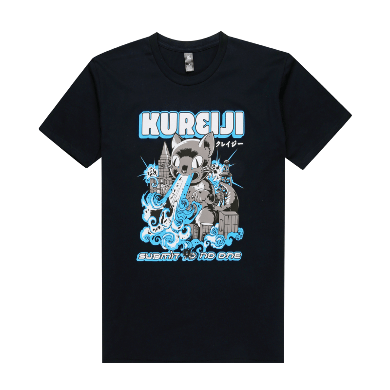 Kureiji Tee Catzilla - Navy Blue