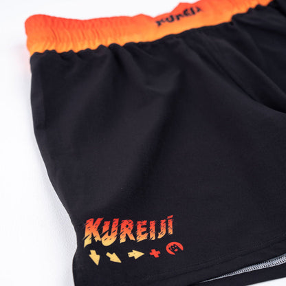 Kureiji BJJ & MMA Shorts - Neko Fury Black Combat Shorts