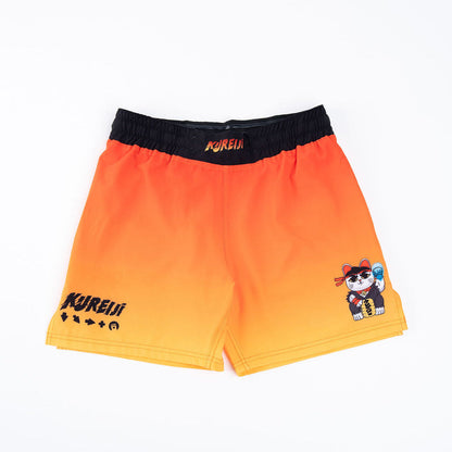 Kureiji BJJ & MMA Shorts - Neko Fury - Sunrise Combat Shorts
