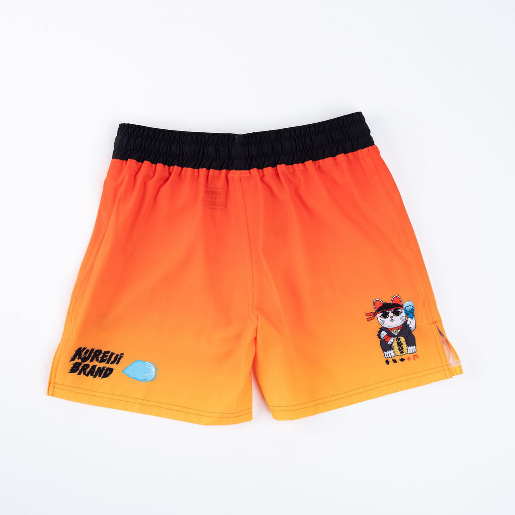 Kureiji BJJ & MMA Shorts - Neko Fury - Sunrise Combat Shorts