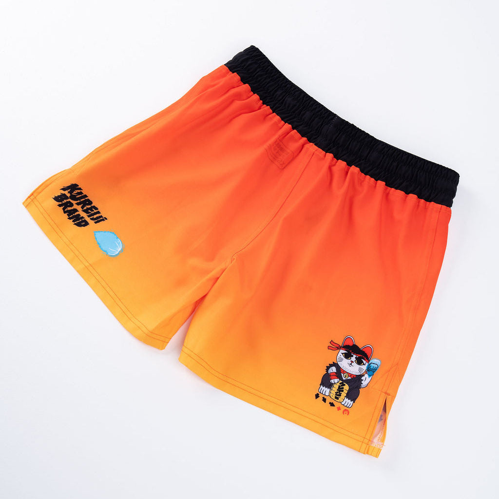 Kureiji BJJ & MMA Shorts - Neko Fury - Sunrise Combat Shorts