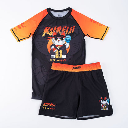 Kureiji BJJ & MMA Shorts - Neko Fury Black Combat Shorts