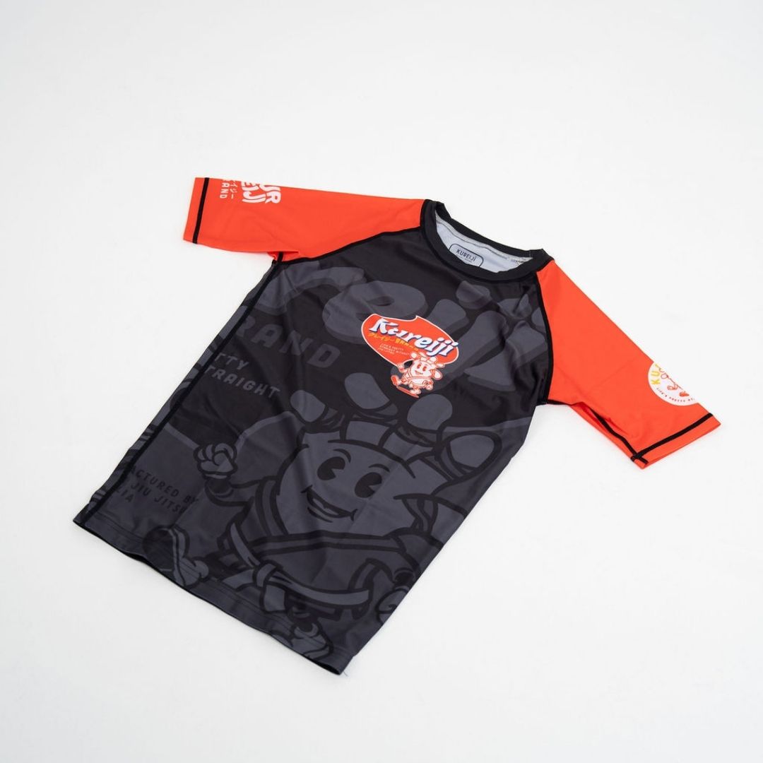 Kureiji Kids Short Sleeve Rashguard -Twisted Fingers Cheese
