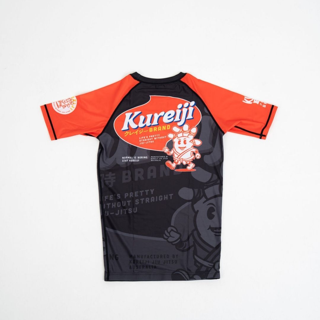 Kureiji Kids Short Sleeve Rashguard -Twisted Fingers Cheese