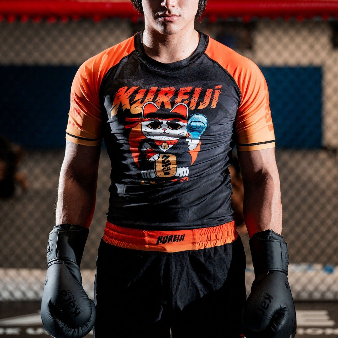 Kureiji BJJ & MMA Shorts - Neko Fury Black Combat Shorts