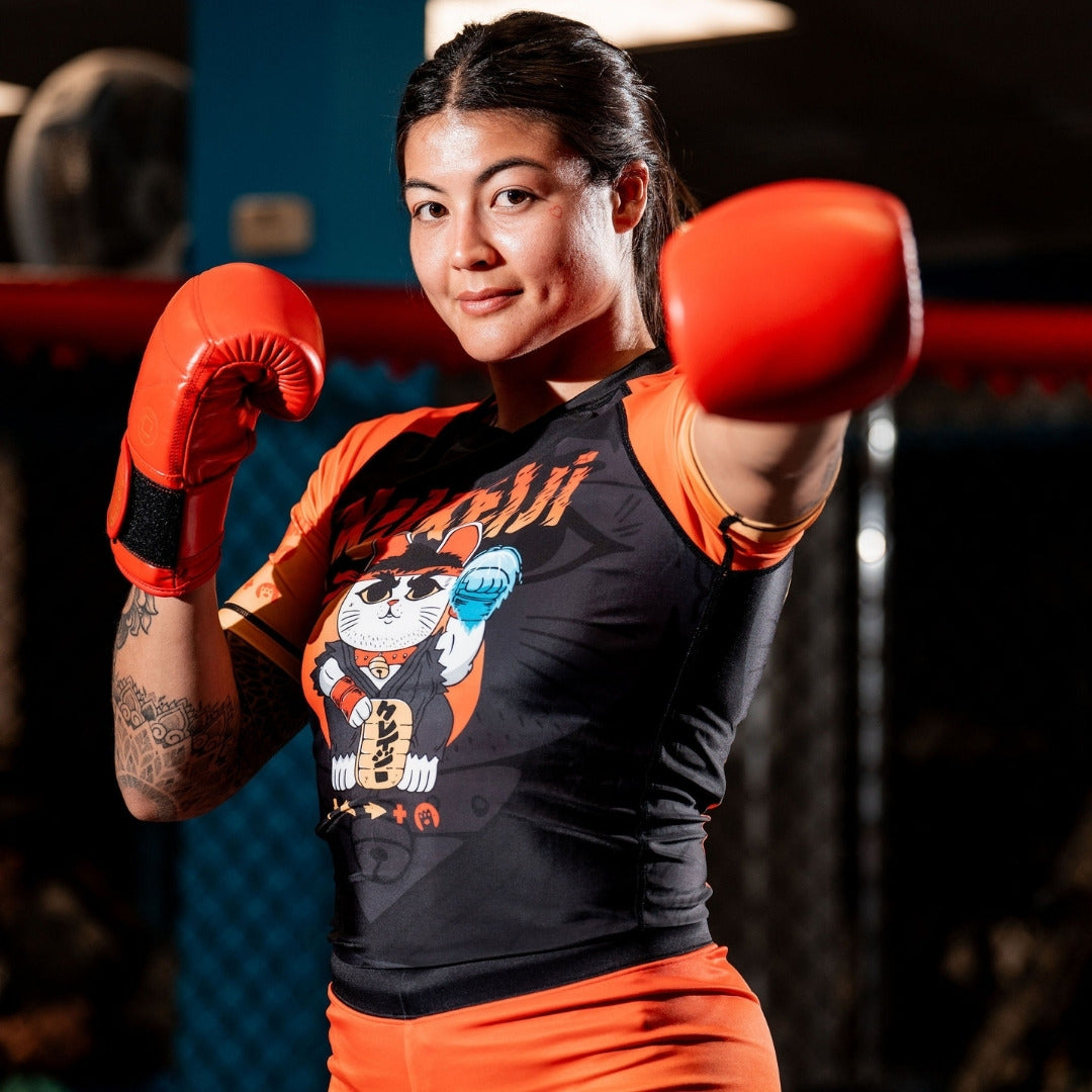 Kureiji Short Sleeve Rash Guard - Neko Fury