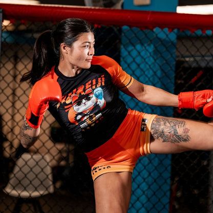 Kureiji Womens Combat Shorts - Neko Fury - Sunrise