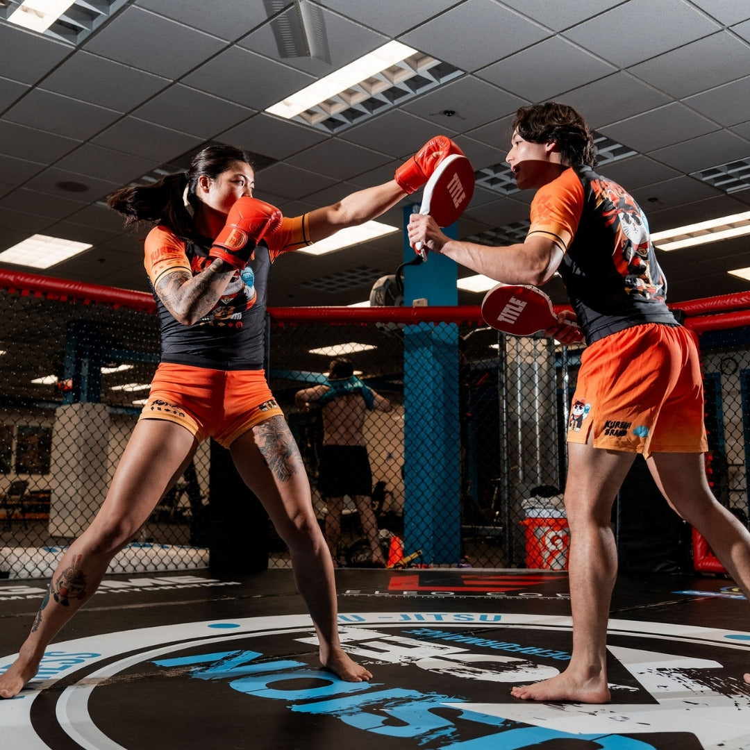 Kureiji Womens Combat Shorts - Neko Fury - Sunrise