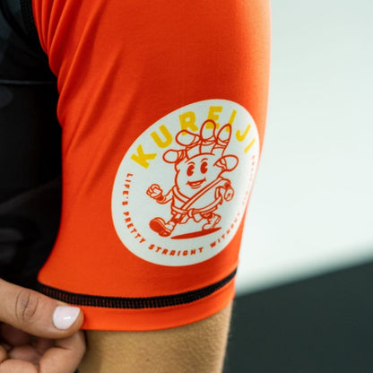 Kureiji Kids Short Sleeve Rashguard -Twisted Fingers Cheese